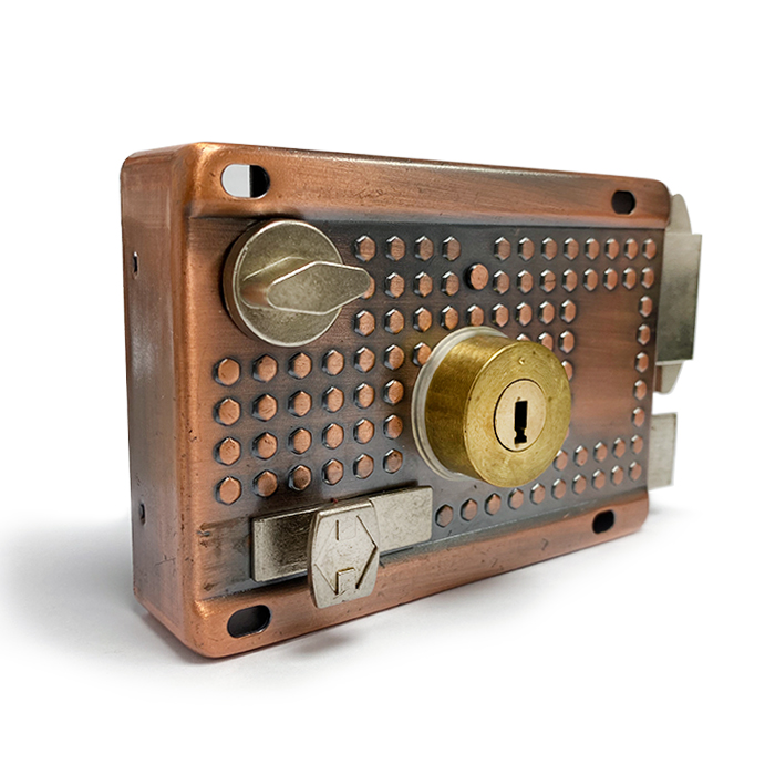 Zeise-ikon Electroplated antique copper exterior anti-theft door rim lock