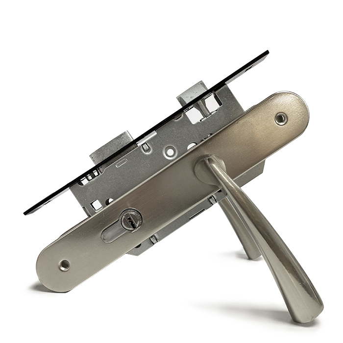 Zeise-ikon aluminum handle security interior mortise lock door handle set for wooden door