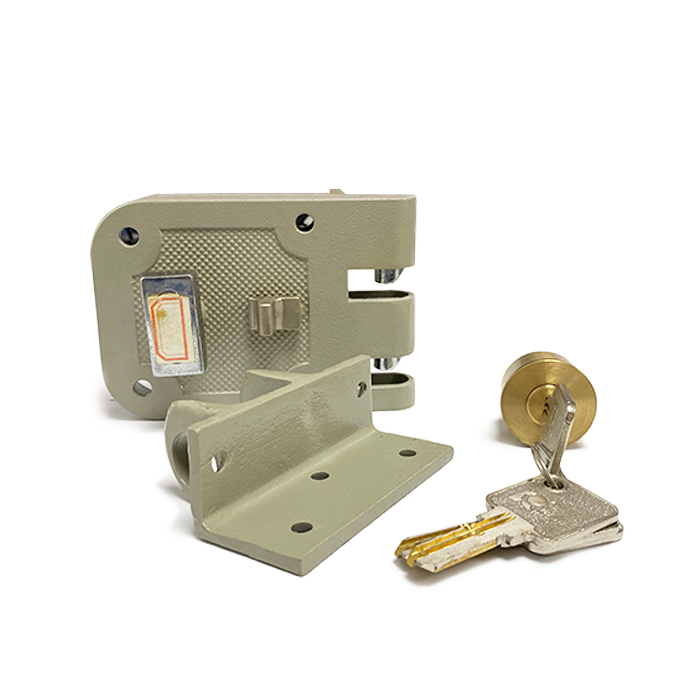 Home Security Durable Anti-theft Wooden Door Rim Lock Zinc Alloy Mechanical Sliding Lock