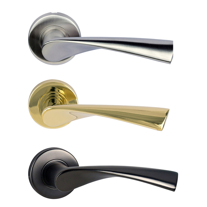 Hot Sale Entry Wood Shower Glass Door Pull Passage Door Handle Hardware Exterior Zinc Door Handle