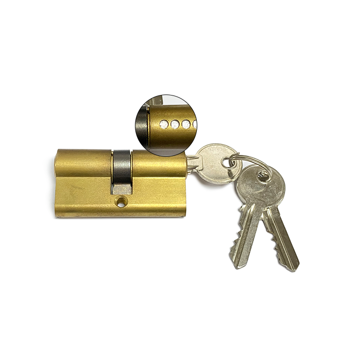 High Security 60-100mm Euro Profile Brass Door Lock Cylinder with Keys