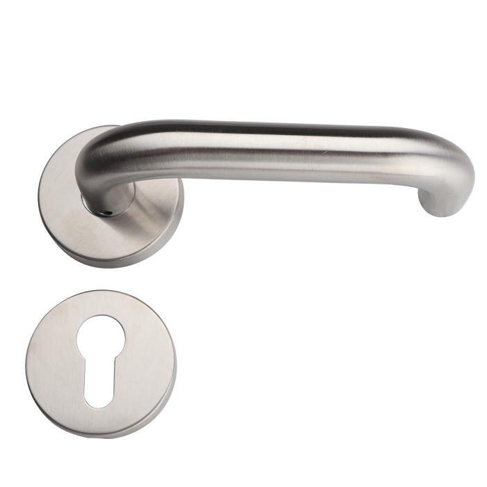 Quality Stainless Steel 304 Fire Rated Tube Lever Type Door Handle Passage Door Handle