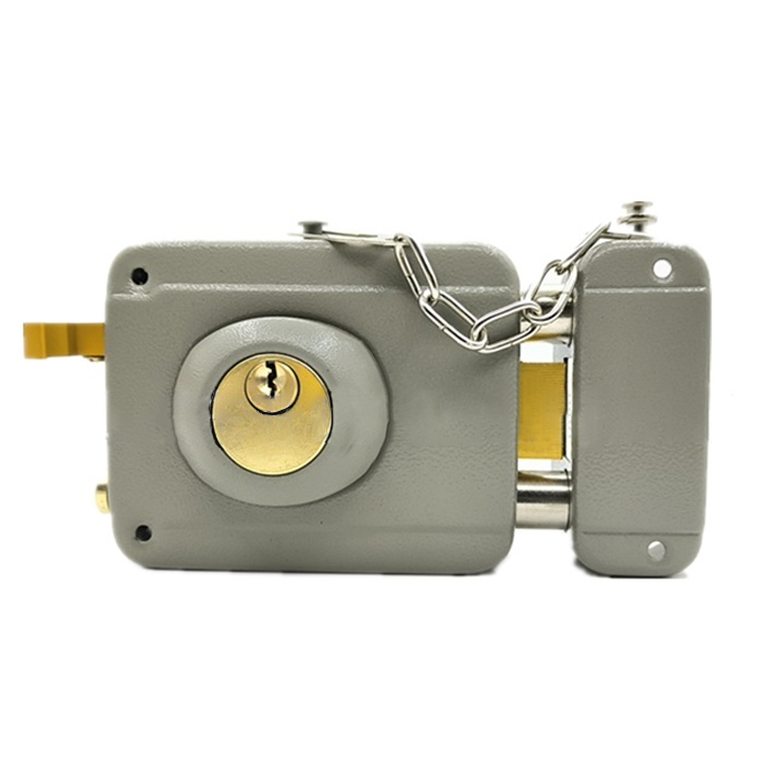 South America Colombia Market Cerradura Sobreponer Brass Material 2 Round Bolt Heavy Duty Peru Rim Lock