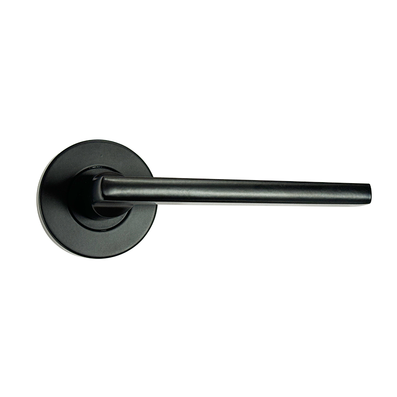 Wholesale Durable Aluminum Alloy Door Handle Black Finish Interior Door Lock and Handle
