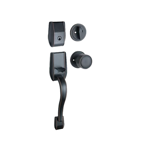 Wholesale Matte Black Front Door Handle and Deadbolt Set Adjustable Interior Knob Door Handles