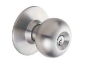  Tubular Knob Door Lock 3 Keys Durable Anti-Theft Stainless Steel Handle Lock