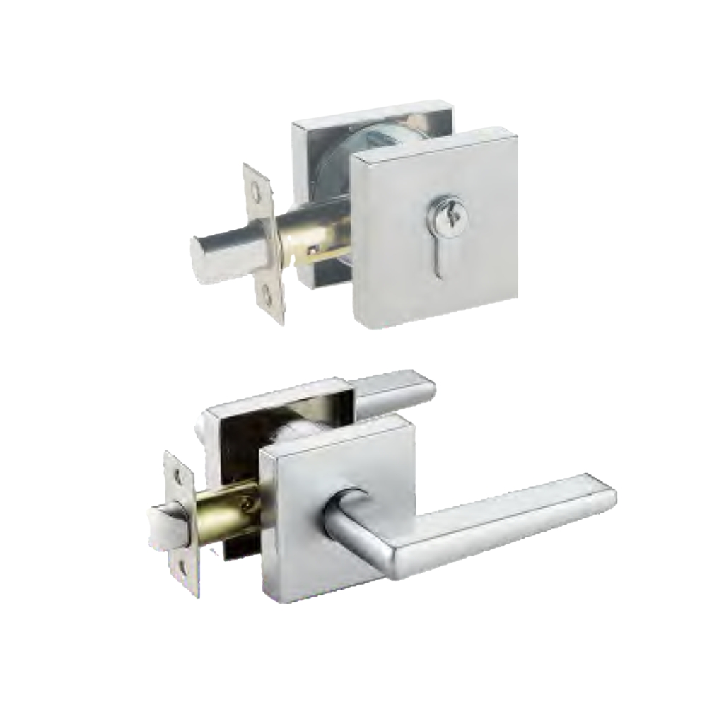 Heavy Duty Double Cylinder Zinc Alloy Deadbolt and Leverset Locks Combo Door Lock