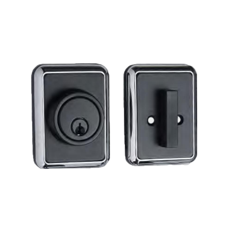 High Security Matt Black Door Locks 3 Keys with Zinc Material Deadbolt Style