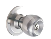 Stainless Steel Spherical Door Lock for Toilet and Public Areas Key & Fingerprint Unlock Durable ABS Anti-Theft Feature