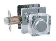 Glass Door Knob for Privacy Bedroom with Lock Interior Door Knob for Bathroom Crystal Diamond Round Door Knob