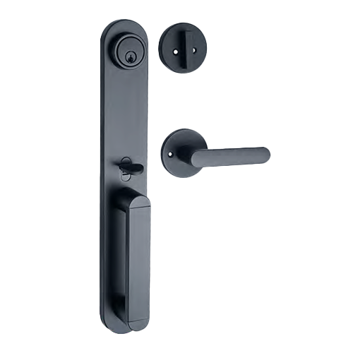 American Modern Zinc Alloy Entrance Door Lockset with Large Handle Front Door Handle Lock