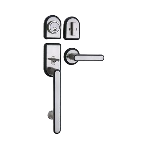 Modern Front Door Handle Single Cylinder Keyed Entrance Lockset