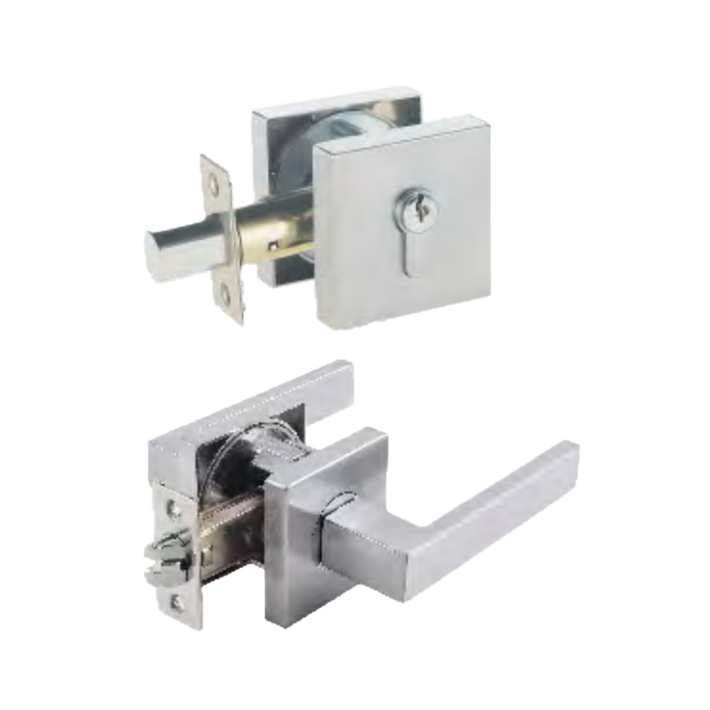 Room Entrance Main Lever Front Privacy Handle Commercial Lockset Wooden Door Locks and Deadbolt Combo Outside Square Handle Lock