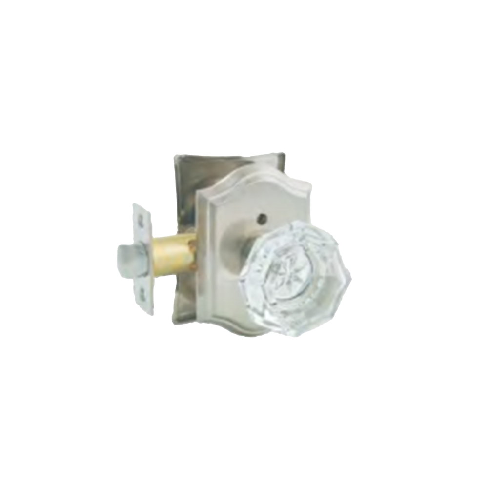 Glass Door Knob for Privacy Bedroom with Lock Interior Door Knob for Bathroom Crystal Diamond Round Door Knob