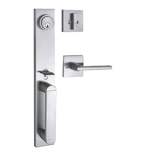 Classic American Standard High Quality Heavy Duty Luxury Main Door Handle Lock Set With Single Lock Cylinder