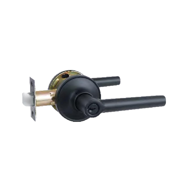 Matte Black Heavy Duty Interior Zinc Alloy Passage Tubular Leverset Keyless  Door Handles Lever