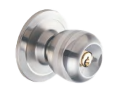 Interior Door Lockset Knob Ball Durable Anti-Theft Stainless Steel and Iron With Cam Lock Key Unloackable