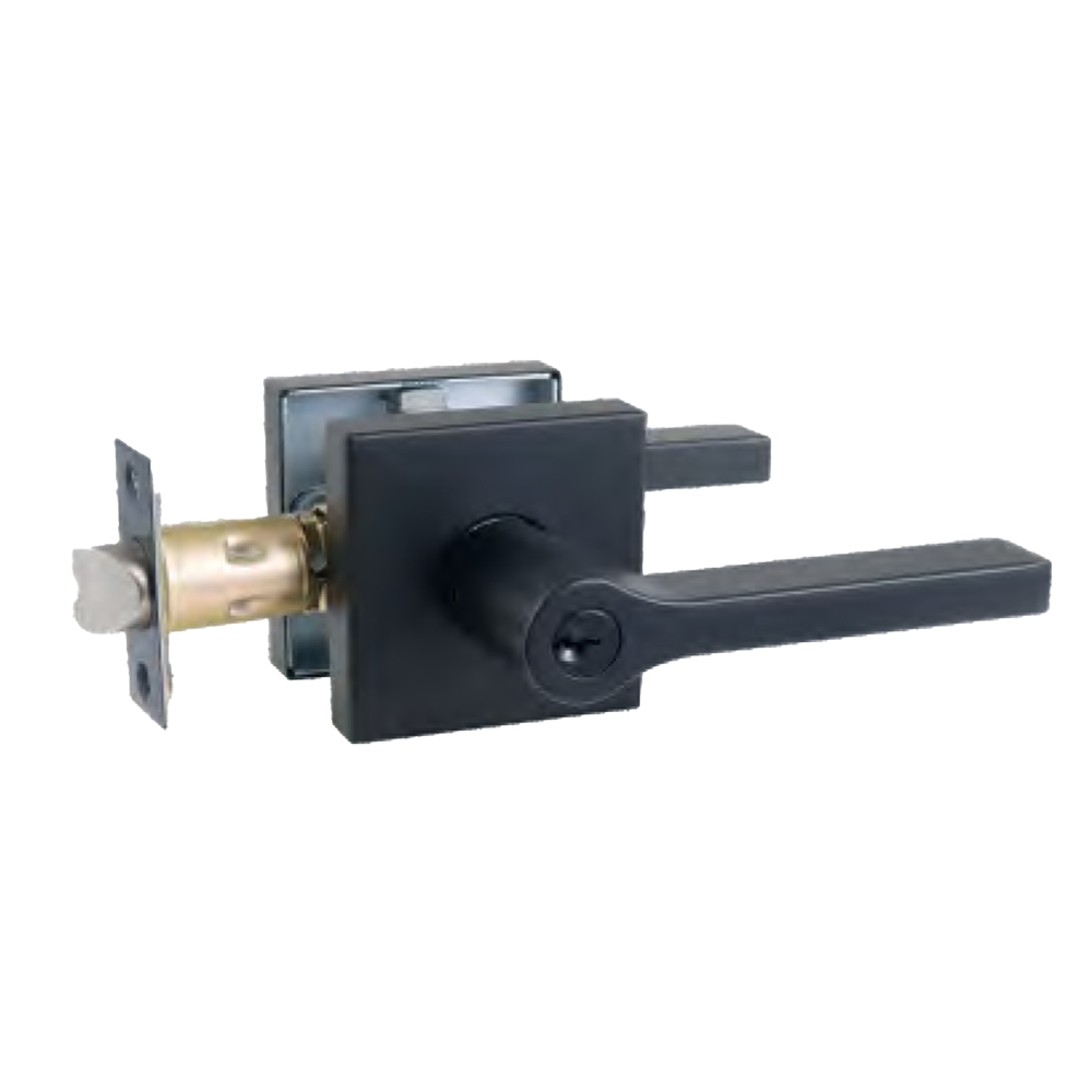 Hot Sales American Style Matte Black Color Tubular Lever Door Lock Entrance Lever Handle Locks