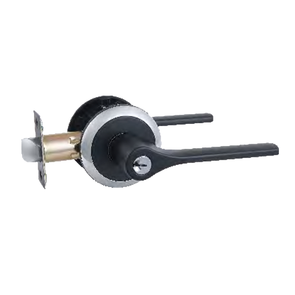 High Security Modern Design Lever Door Locks Matte Black Color Entry Lever Door Handle Lock 